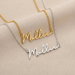 Namenskette „Mollie“ | 18 Karat Gold, Silber & Vermeil | Sofort versandfertig