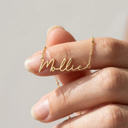 Namenskette „Mollie“ | 18 Karat Gold, Silber & Vermeil | Sofort versandfertig