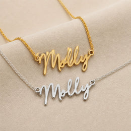 Namenskette „Molly“ | 18 Karat Gold, Silber & Vermeil | Sofort versandfertig