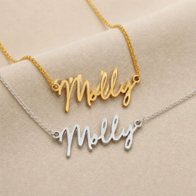 Namenskette „Molly“ | 18 Karat Gold, Silber & Vermeil | Sofort versandfertig