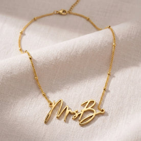 Necklace MrsB Name Necklace HBD: Hero