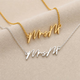 Namenskette „MrsM“ | 18 Karat Gold, Silber & Vermeil | Sofort versandfertig
