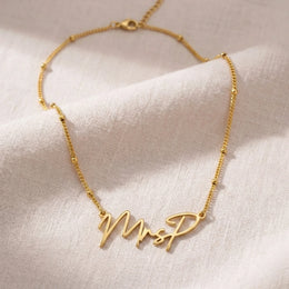 Collar con el nombre MrsP | Oro de 18 quilates, plata y vermeil | Listo para enviar