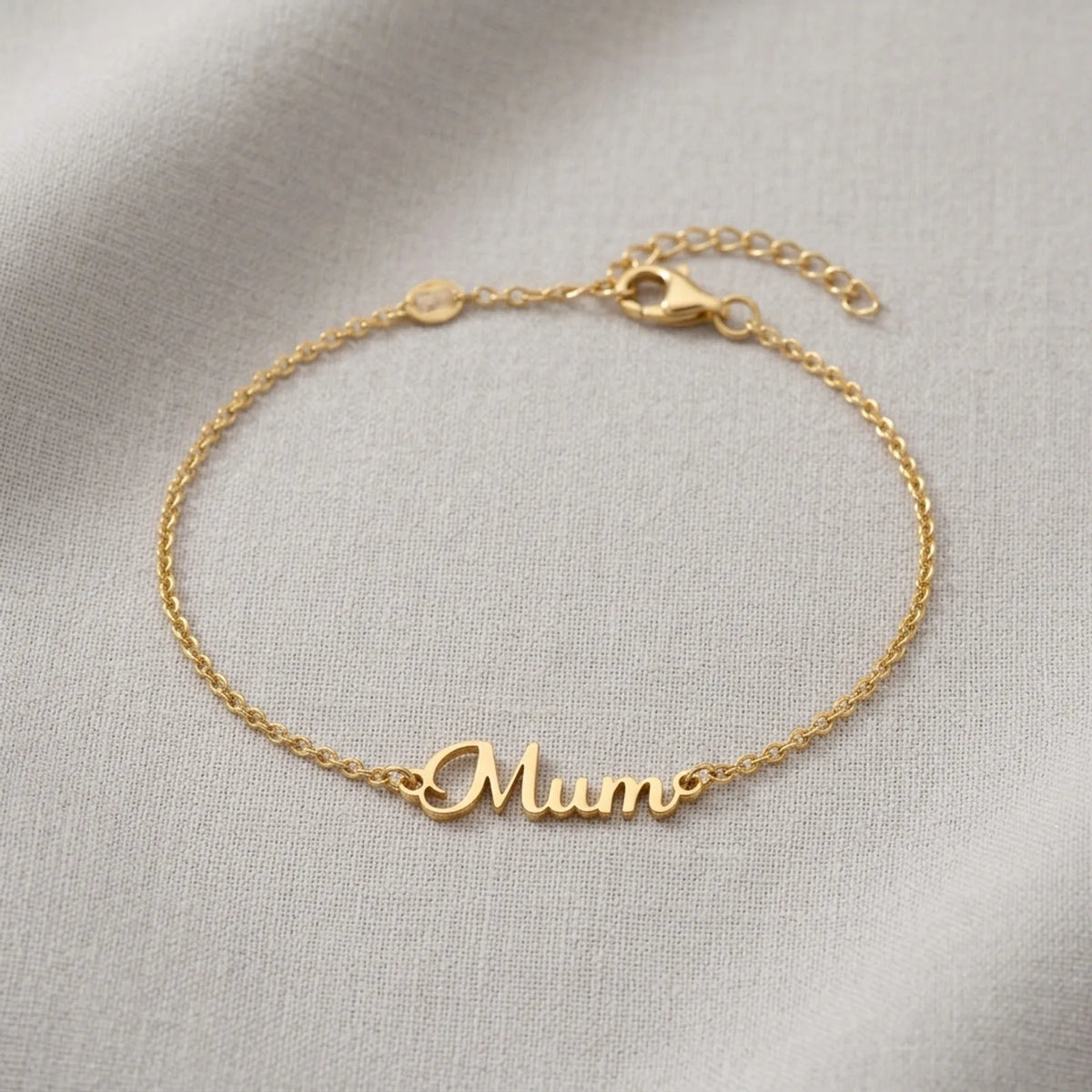 Bracelet Maman en or 18 carats, argent ou vermeil - 3 styles de chaîne