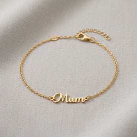 Bracelet Maman en or 18 carats, argent ou vermeil - 3 styles de chaîne