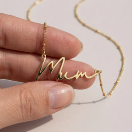 Namenskette für Mama | 18 Karat Gold, Silber & Vermeil | Sofort versandfertig