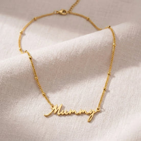 Collier prénom momie | Or 18 carats, argent et vermeil | Prêt à être expédié