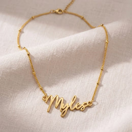 Myles Name Necklace | 18ct Gold, Silver & Vermeil | Ready to Ship