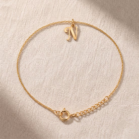 Bracciale N | Ciondolo con iniziale e lettera N, oro e argento