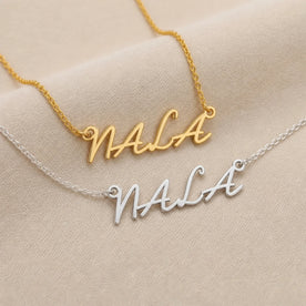Necklace Nala Name Necklace HBD: Both finishes