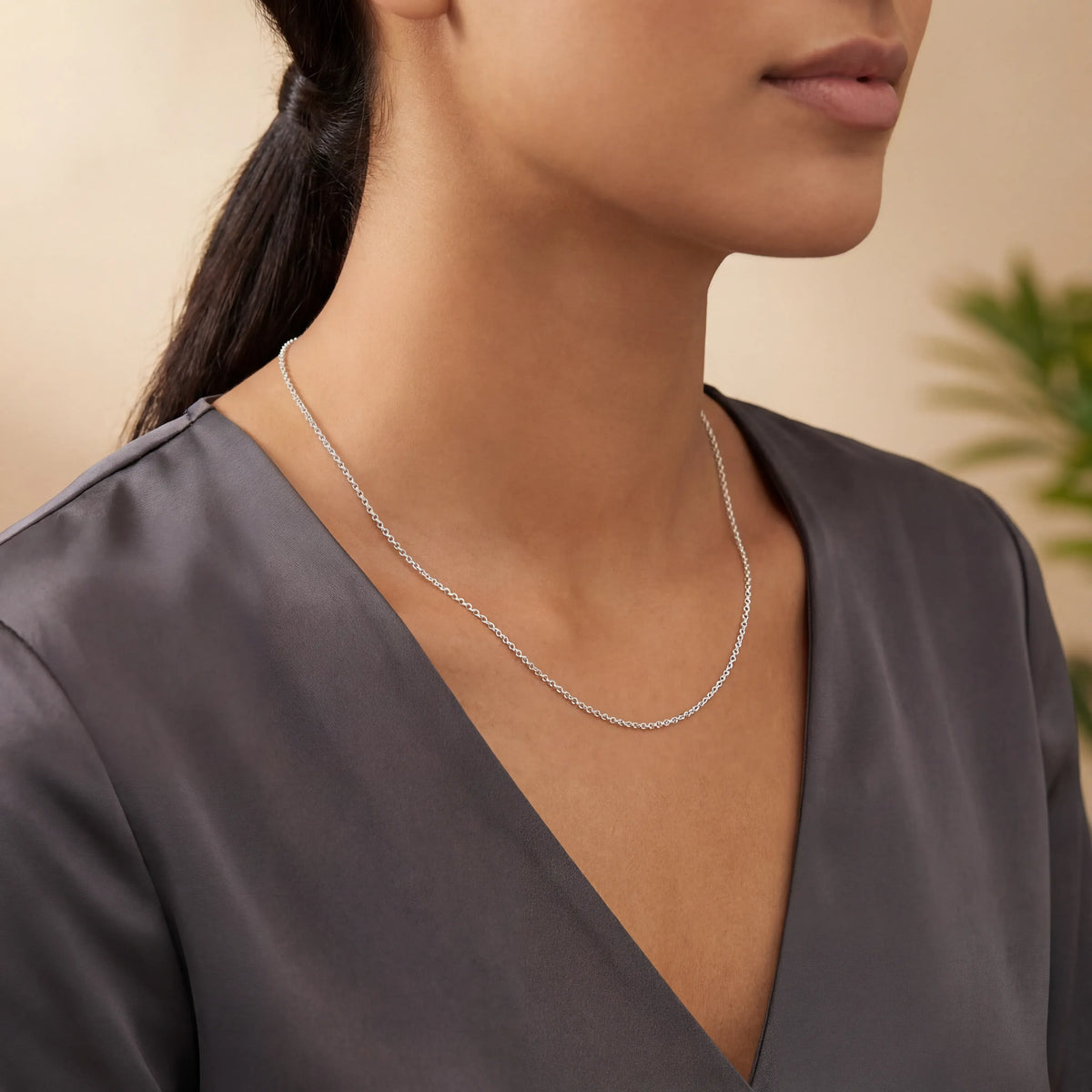 Collar Belcher de cadena en oro de 18 quilates o plata – Largos de 14" a 20"