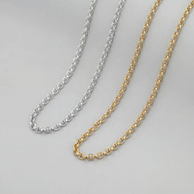Collar Belcher de cadena en oro de 18 quilates o plata – Largos de 14" a 20"