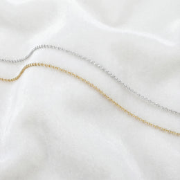 Collar Belcher de cadena en oro de 18 quilates o plata – Largos de 14" a 20"