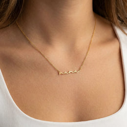 Collier Maman en or 18 carats, vermeil et argent