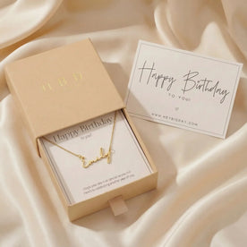 Personalisiertes Namens- und Karten-Geschenkset – Geschenkideen zum Geburtstag, für Brautjungfern und die zukünftige Braut