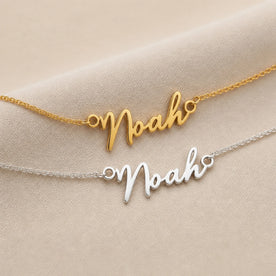 Collier prénom Noah | Or 18 carats, argent et vermeil | Prêt à être expédié