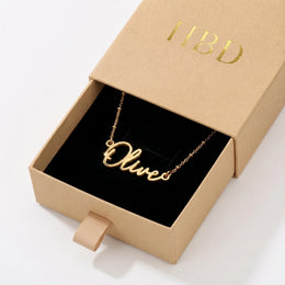 Collier prénom Olive | Or 18 carats, argent et vermeil | Prêt à être expédié