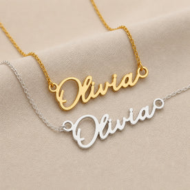 Collier prénom Olivia | Or 18 carats, argent et vermeil | Prêt à être expédié