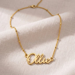 Ollie Namenskette | 18 Karat Gold, Silber & Vermeil | Sofort versandfertig