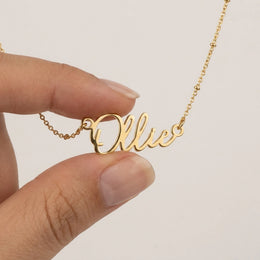 Ollie Namenskette | 18 Karat Gold, Silber & Vermeil | Sofort versandfertig