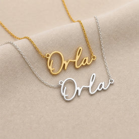 Necklace Orla Name Necklace HBD: Both finishes