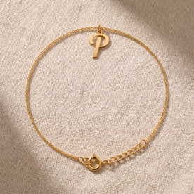 P-Armband | Anhänger mit Anfangsbuchstabe P, Gold & Silber