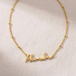 Collana con nome Phoebe | Oro 18 carati, argento e vermeil | Pronta per la spedizione
