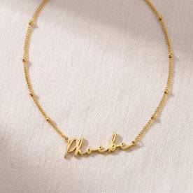 Collana con nome Phoebe | Oro 18 carati, argento e vermeil | Pronta per la spedizione