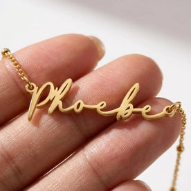 Collana con nome Phoebe | Oro 18 carati, argento e vermeil | Pronta per la spedizione