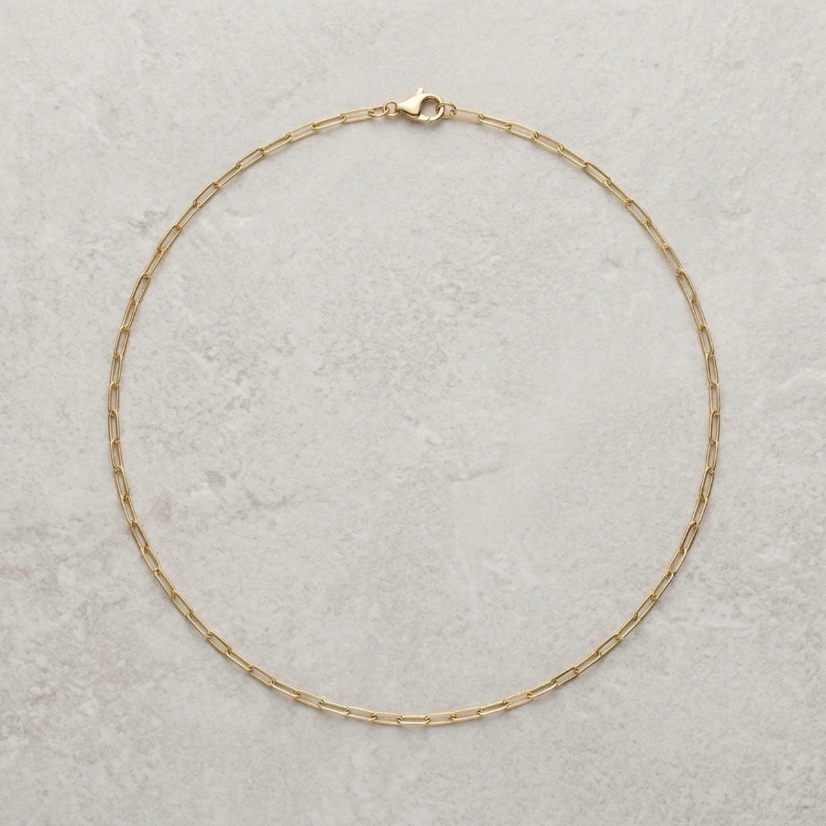 Plain Paperclip Necklace — Classic Flatlay