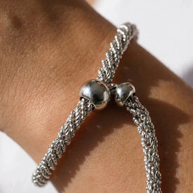 Popcorn Slider Bracelet — Chain Texture Detail