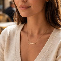 Collana con nome Quinn | Oro 18 carati, argento e vermeil | Pronta per la spedizione