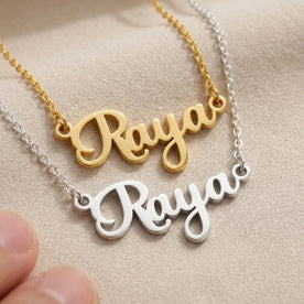 Collana con nome Raya | Oro 18 carati, argento e vermeil | Pronta per la spedizione