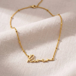 Collier prénom rivière | Or 18 carats, argent et vermeil | Prêt à être expédié