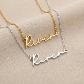 Collier prénom rivière | Or 18 carats, argent et vermeil | Prêt à être expédié