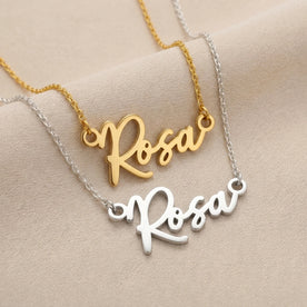 Namenskette „Rosa“ | 18 Karat Gold, Silber & Vermeil | Sofort versandfertig