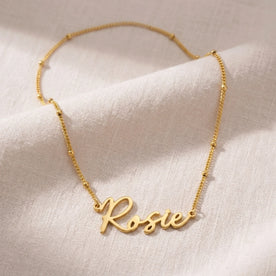 Namenskette „Rosie“ | 18 Karat Gold, Silber & Vermeil | Sofort versandfertig