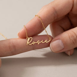 Namenskette „Rosie“ | 18 Karat Gold, Silber & Vermeil | Sofort versandfertig