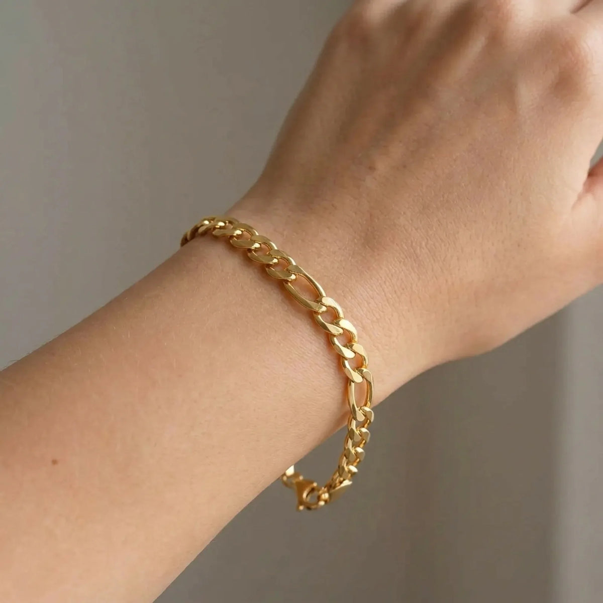 Bracelet à maillons ronds et ovales