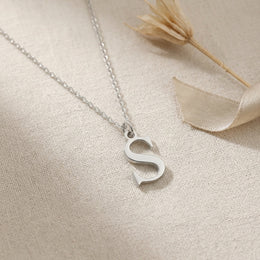 S-ketting | Hanger met initiaal en letter S, goud en zilver