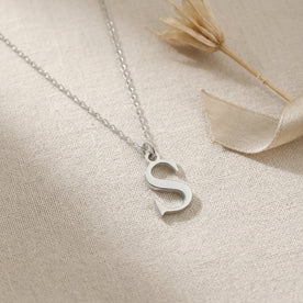 S-ketting | Hanger met initiaal en letter S, goud en zilver