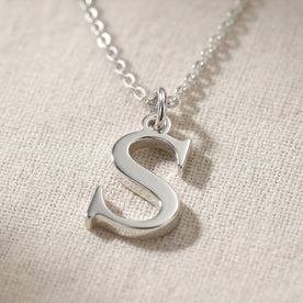 S-ketting | Hanger met initiaal en letter S, goud en zilver