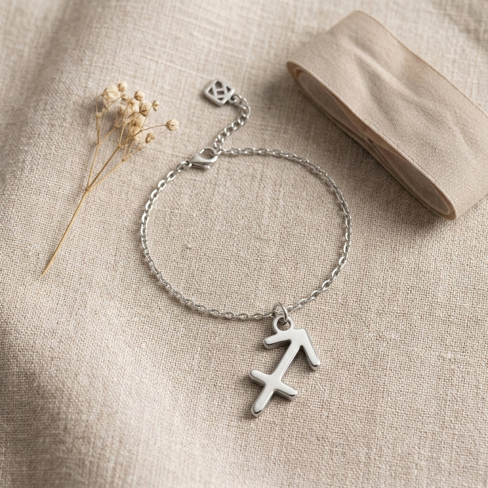 Boogschutter sterrenbeeld armband | Sterrenbeeld bedeltje, goud en zilver