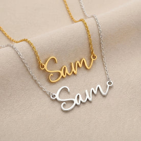 Naamketting Sam | 18 karaats goud, zilver en verguld | Direct leverbaar