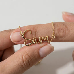 Naamketting Sam | 18 karaats goud, zilver en verguld | Direct leverbaar