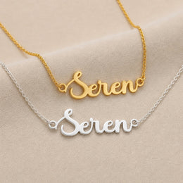 Seren Name Necklace | 18ct Gold, Silver & Vermeil | Ready to Ship