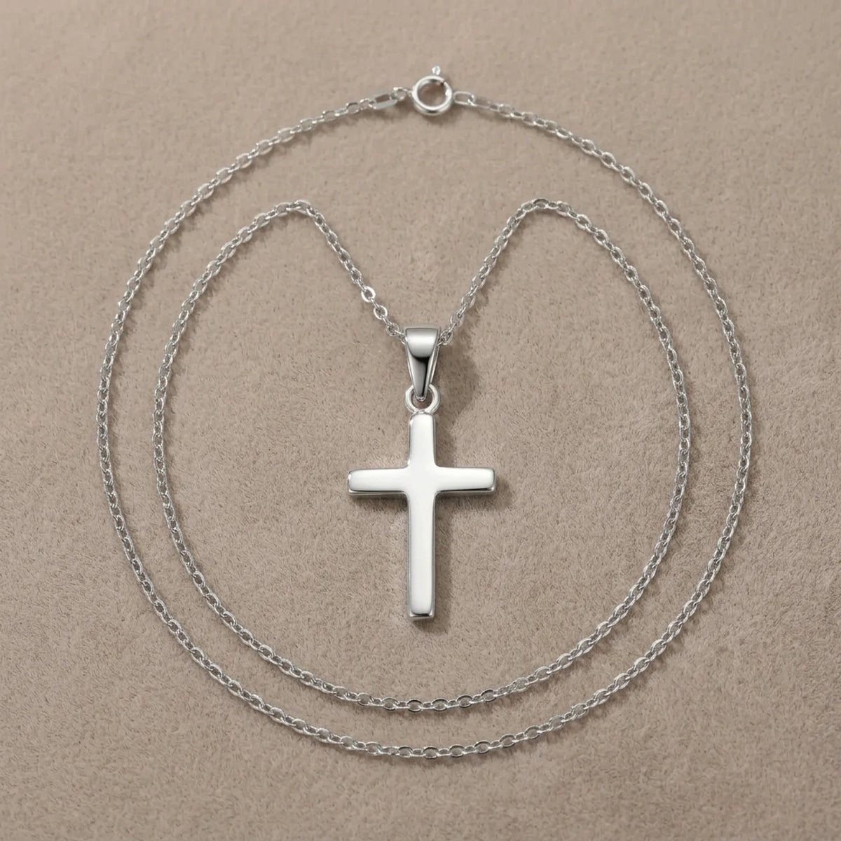 Cross on Bale Pendant — Overhead Hero Shot