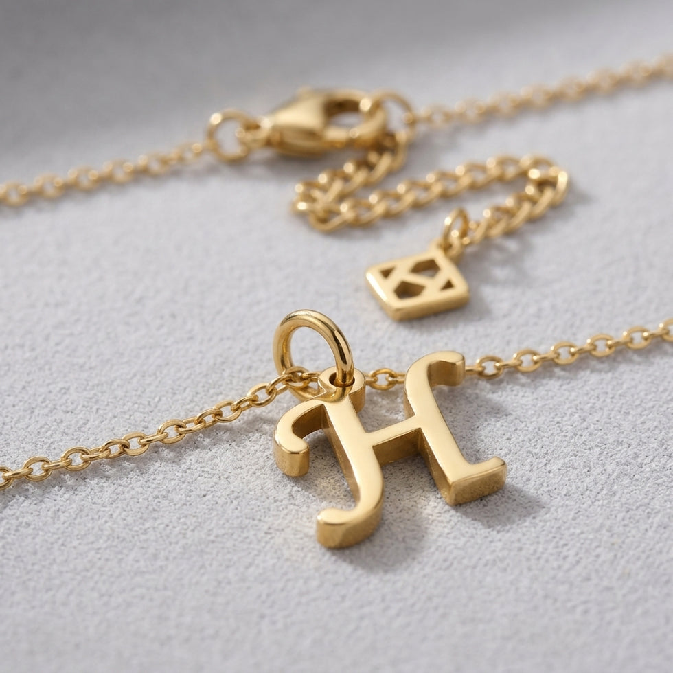Collar con inicial personalizada | Oro, plata y vermeil | HBD