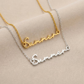 Namenskette für den Sommer | 18 Karat Gold, Silber & Vermeil | Sofort versandfertig