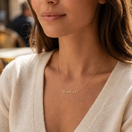 Theodore Name Necklace | 18ct Gold, Silver & Vermeil | Ready to Ship